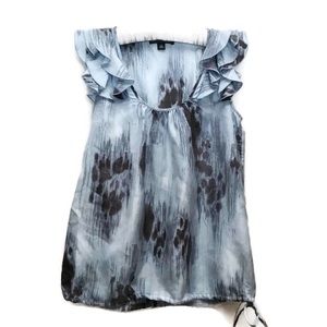 Banana Republic Sleeveless Ruffle Blouse Top shirt